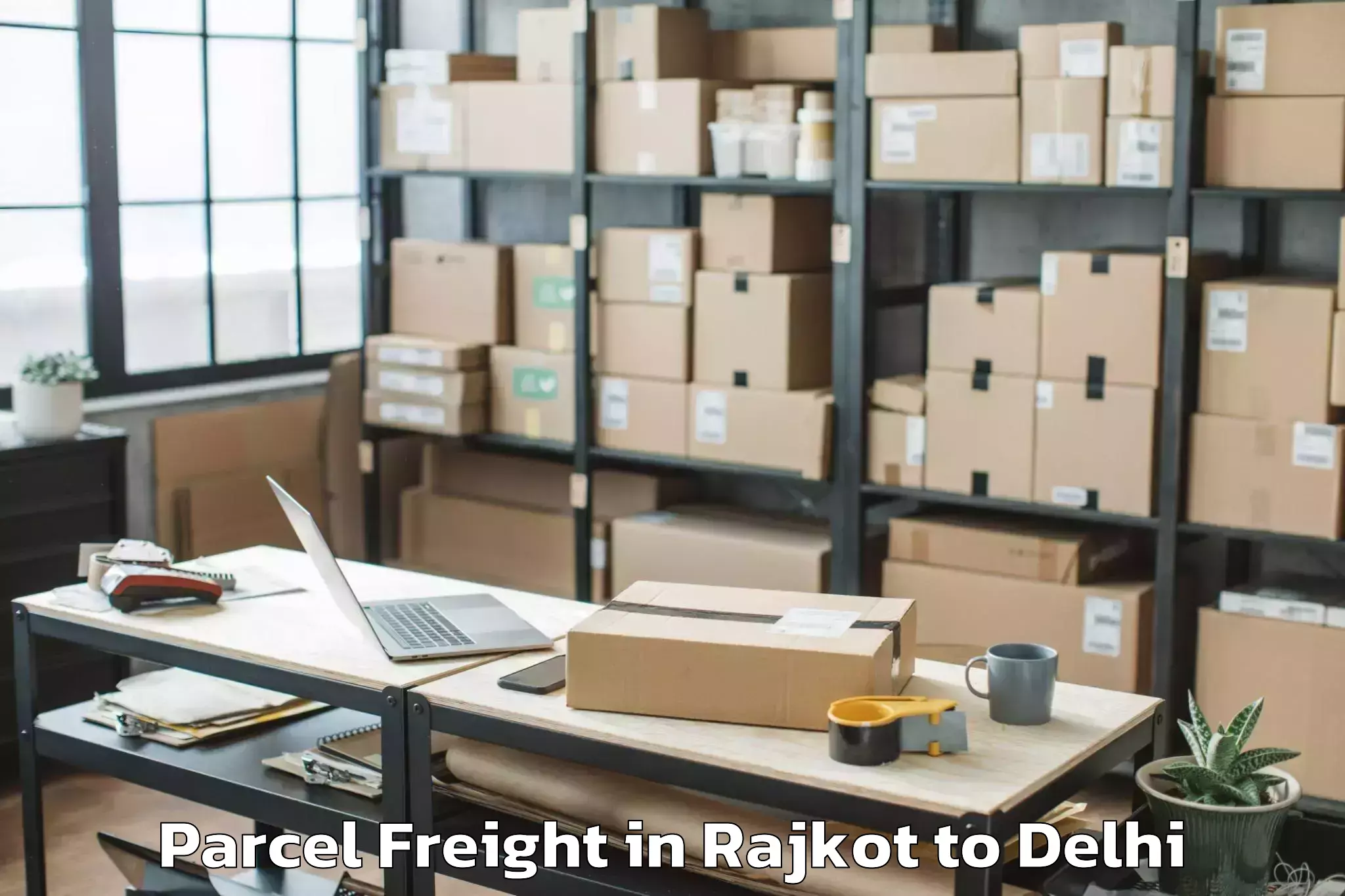 Professional Rajkot to City Centre Mall Dwarka Parcel Freight